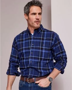Flannel Check Shirt Lapis