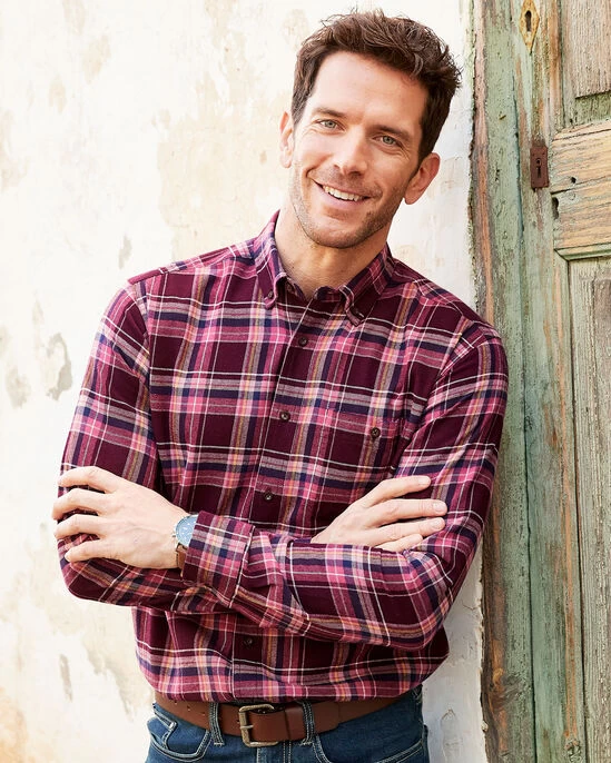 Flannel Check Shirt Merlot