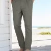 Pleat Front Comfort Trousers Ivy Green