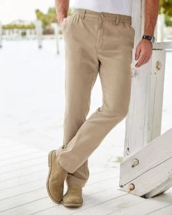 Flat Front Comfort Trousers Antique Beige