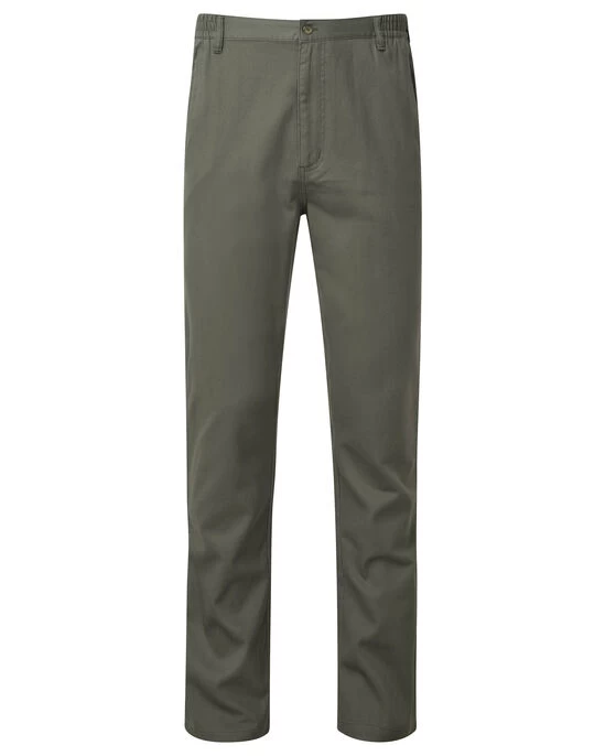 Flat Front Comfort Trousers Washed Green - Image 8