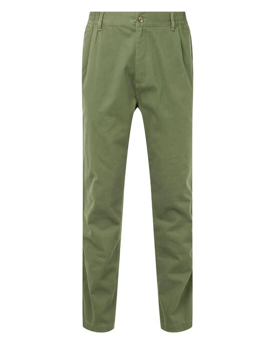 Flat Front Comfort Trousers Washed Green - Image 10
