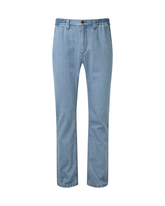 Side Elasticated Jeans Bleach Wash - Image 2