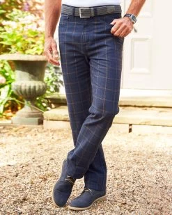 Check Stretch Jeans Multi