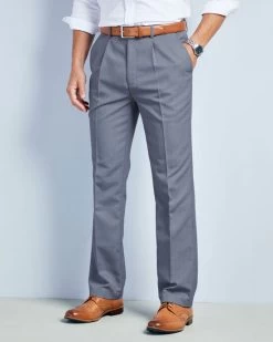 Pleat Front Supreme Trousers Blue Dusk
