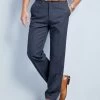 Flat Front Supreme Trousers Navy