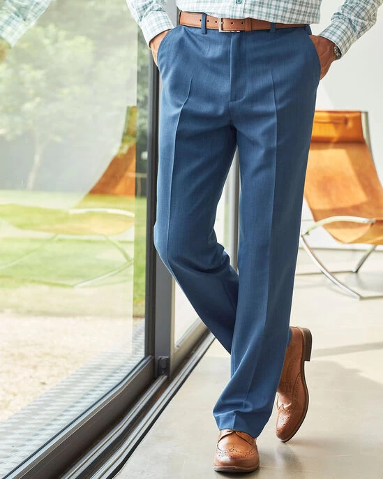 Flat Front Supreme Trousers Dark Olive - Image 3