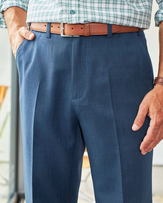 Flat Front Supreme Trousers Dark Olive - Image 4