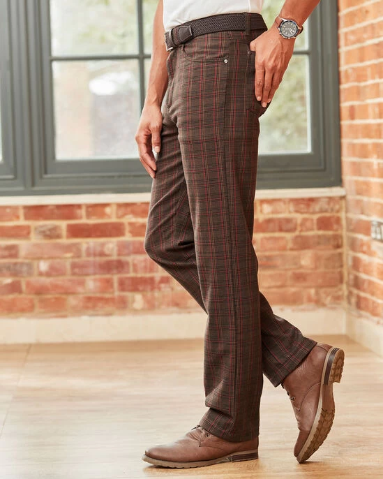 Check Stretch Jeans Multi - Image 2