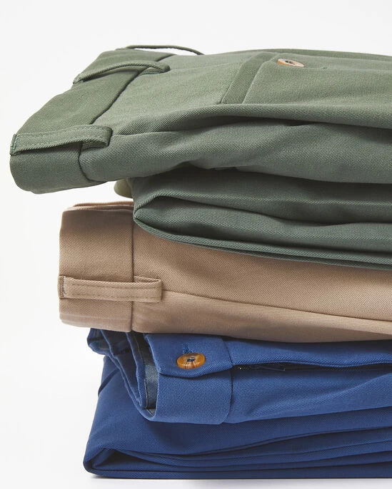 Flat Front 4-Way Stretch Chino Trousers Cashew - Image 7