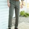 Flat Front 4-Way Stretch Chino Trousers Ivy Green