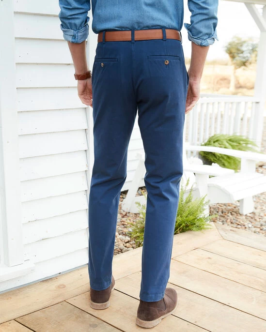 Flat Front 4-Way Stretch Chino Trousers Cashew - Image 5