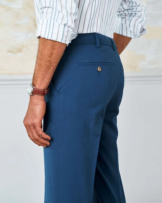 Flat Front 4-Way Stretch Chino Trousers Cashew - Image 6