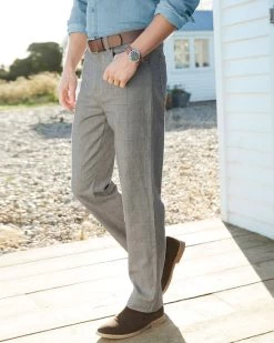 Check Stretch Jeans Misty Grey