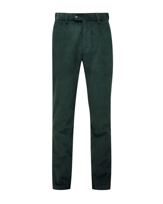 Flat Front Cord Trousers Mustard - Image 5