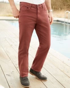 Men's Coloured Stretch Jeans Rust