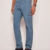 Denim Cargo Jeans Mid Stonewash
