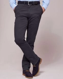 Wrinkle Free Stretch Chino Trousers Dark Grey
