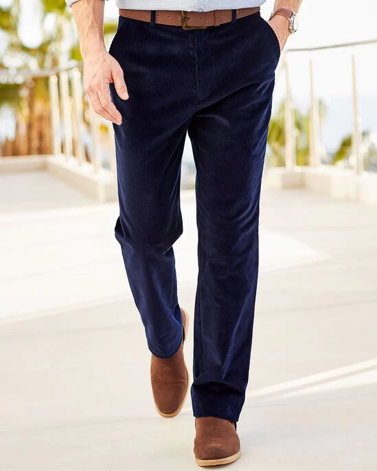 Flat Front Cord Trousers Port - Image 5