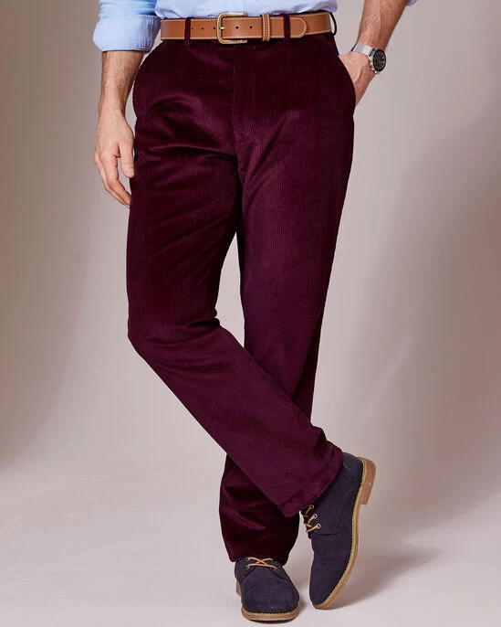 Flat Front Cord Trousers Jewel Green - Image 6