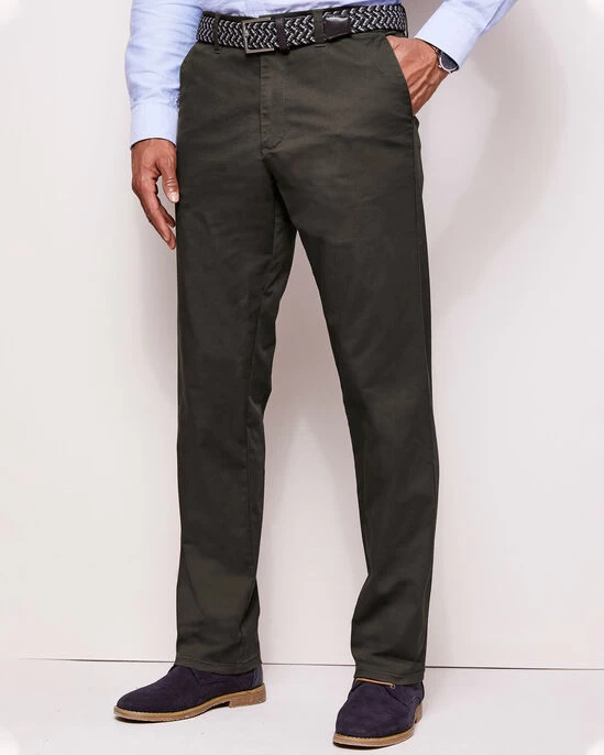 Active Waist Stretch Trousers Dark Khaki