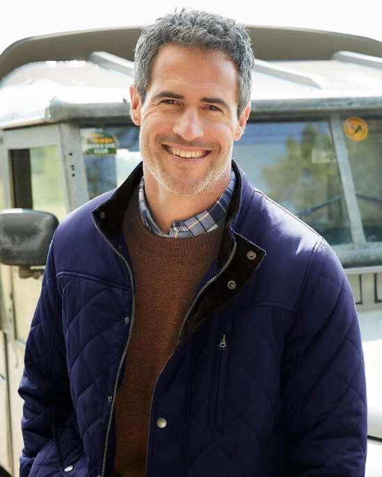 Quilted Jacket Deep Blue - Image 2