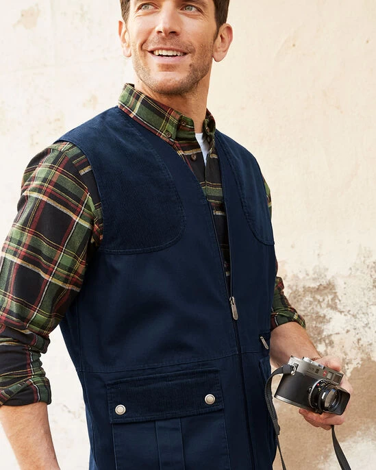 Classic Canvas Field Gilet Mid Khaki - Image 6