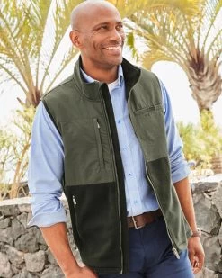 Ashbourne Fleece Gilet Dark Moss