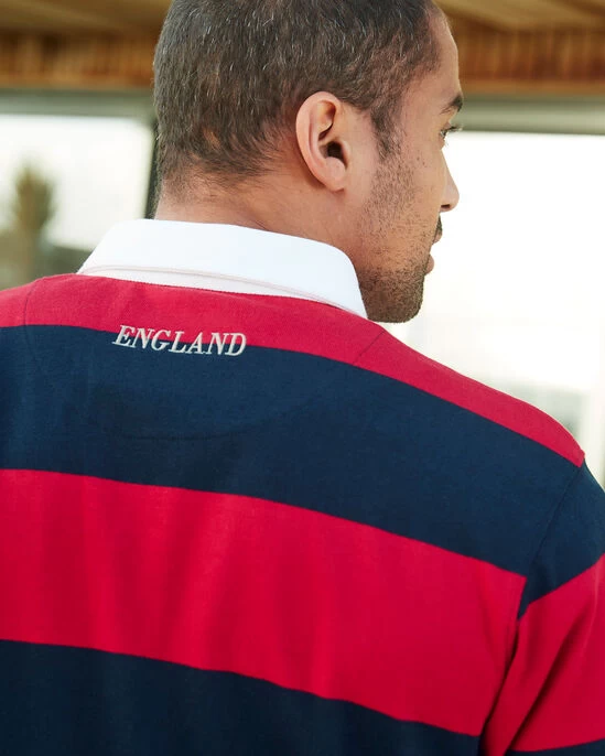 Short Sleeve England Hooped Rugby Shirt - Image 4