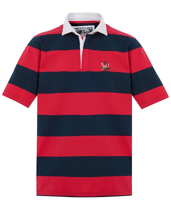 Short Sleeve England Hooped Rugby Shirt - Image 5