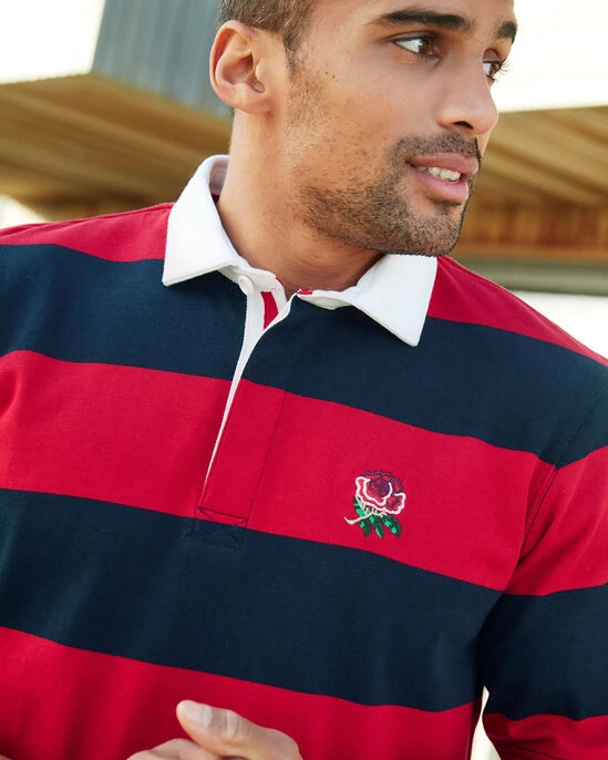 Short Sleeve England Hooped Rugby Shirt - Image 2