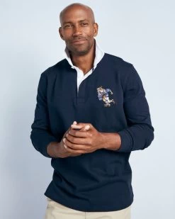 Long Sleeve Embroidered Rugby Shirt