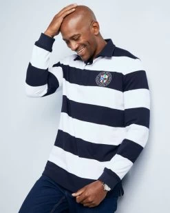 Six Nations Long Sleeve Hooped Rugby Shirt