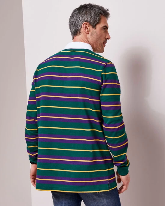 Long Sleeve Heritage Rugby Shirt Dark Jade - Image 4