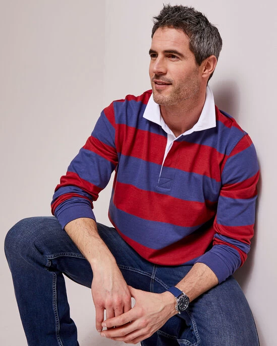 Long Sleeve Heritage Rugby Shirt Dark Jade - Image 10