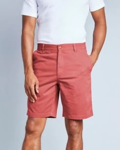 Flat Front Comfort Shorts Dusky Coral