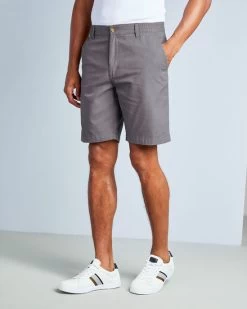 Flat Front Comfort Shorts Mercury