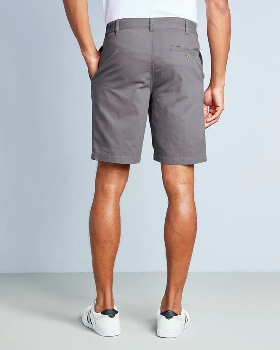Flat Front Comfort Shorts Dusky Aqua - Image 7
