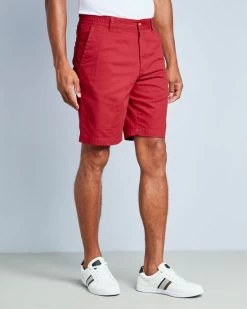 Flat Front Comfort Shorts Tomato