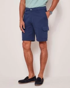Jersey Cargo Shorts Oxford Blue
