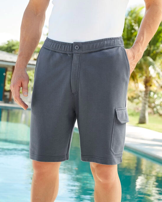 Jersey Cargo Shorts Slate