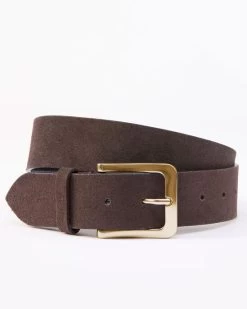 Suede Belt Brown