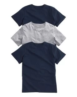 3 Pack Short Sleeve Vests Navy