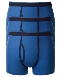 Pack Of 3 Contrast Trunks Dusk Blue