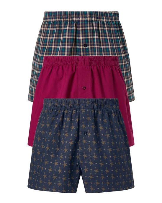 3 Pack Woven Boxers Ink - Image 2