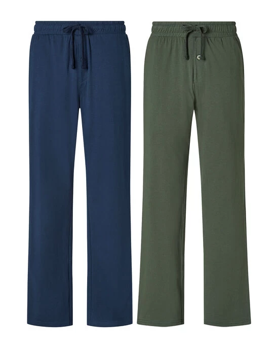 2 Pack Jersey Loungewear Trousers Multi - Image 3