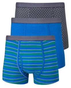 3 Pack Mixed Trunks Bright Cobalt