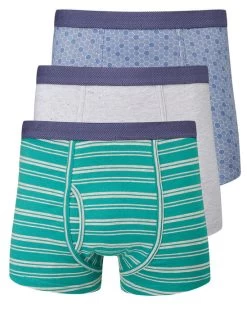 3 Pack Mixed Trunks Jade