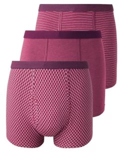 3 Pack Mixed Trunks Raspberry