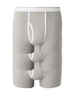 3 Pack Contrast Trunks Grey